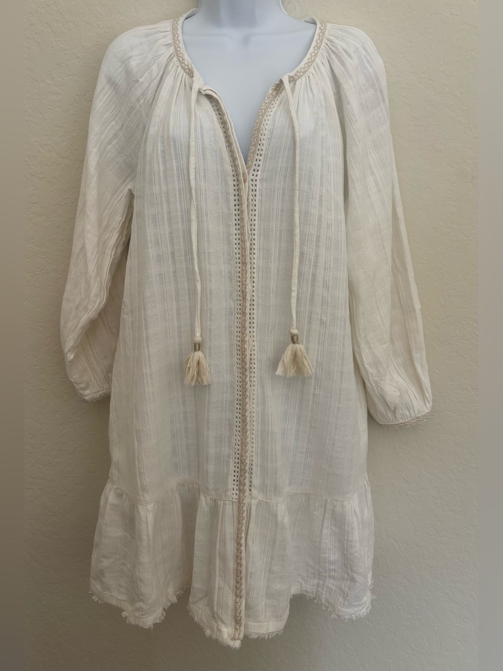 Tommy Bahama White Mykonos Gauze Coverup Dress Size Medium